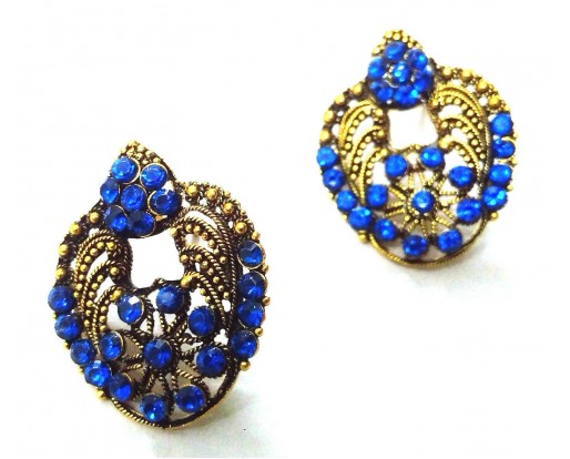 Golden Oxidized Women Earrings Jhumka Jhumki Jewelry Push Back Drop Dangle 51
